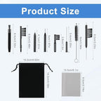 10 PCS Hearing Aid Cleaning Kit Tools, Multi-Functional Hearing Aid Brushes for Cleaning Earbuds, Headphone, Amplifiers, with Bag, Gifts for Relatives and Friends