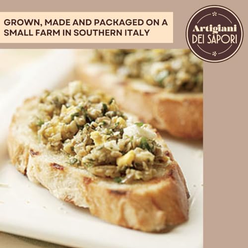 ARTIGIANI DEI SAPORI - Bruschetta Spread with Olives & Anchovies, 6.3 oz, Premium Italian Appetizer, Bruschetta Topping