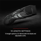 Remington Barba Beard Trimmer| Cordless Groomer with Ceramic Coated Blades, 9 Length Settings, Pop-Up Detail Trimmer, Washable Blades, Rechargeable Battery