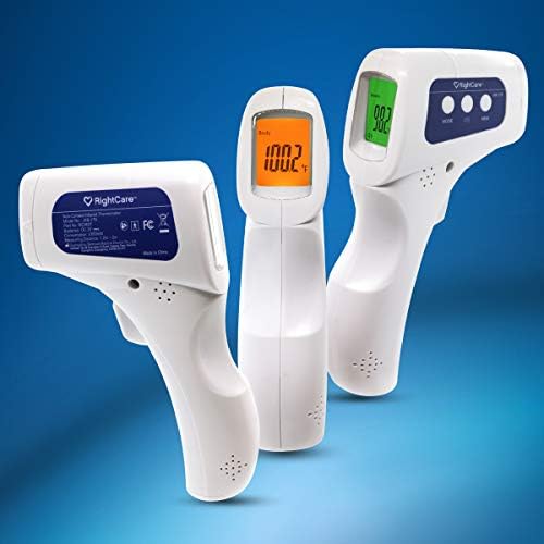 RightCare No-Touch Infrared Forehead Thermometer with Instant Results for School, Home, and Businesses, 1 Count