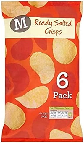 Morrisons Ready Salted Flavour Crisps Multipack 6 x 25g