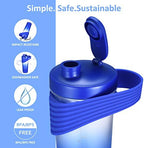 Electric Shaker Bottles for Protein Mixes - 24oz Protein Shake Blender Bottle Portable Mixer Cup for Milk Coffee Shakes - USB Rechargeable - Made with Tritan - BPA Free(blue gradient)