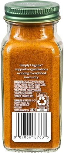 Simply Organic Certified Organic Curry Powder, 3-Ounce 3-Pack, Aromatic Blend 11 Indian Cooking Spice for Meat, Seafood, Tofu