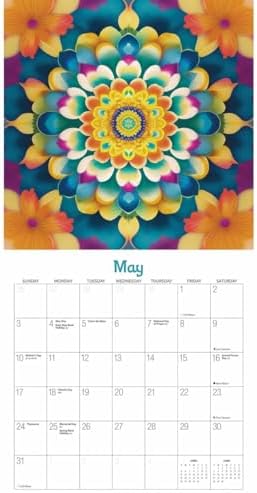 Gladstone Media, Mystic Flowers 2026 Square Wall Calendar
