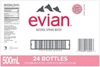 evian Natural Spring Water, PH Balanced with Natural Electrolytes, 16.9fl oz./500mL Bottles (pack of 24)