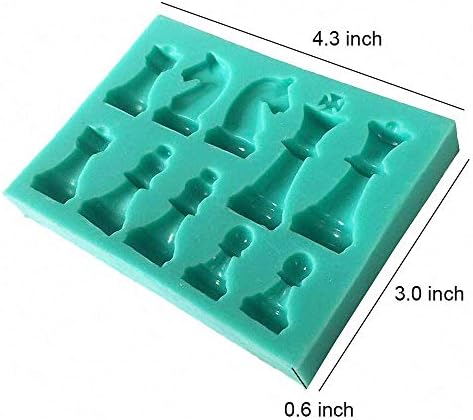 Chess Piece Silicone Fondant Mold Chess Shaped Chocolate Candy Mold Epoxy Resin Craft Casting Paper Clay Wax Melt Mold