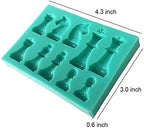 Chess Piece Silicone Fondant Mold Chess Shaped Chocolate Candy Mold Epoxy Resin Craft Casting Paper Clay Wax Melt Mold