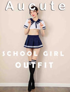School Girl Outfit Cosplay Lingerie Set for Women Mini Sailor Outfits Halloween Costume