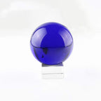 Blue K9 Crystal Ball with Stand, 2 Inch, Modern Home Decor, Photography, Meditation, Easter Gift