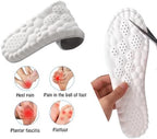 4D Cloud Insole for Men & Women, Super Soft Memory Foam, U-Shape Arch Support, Shock Absorption, Anti-Fatigue, Gray, Unisex Adults, Insoles