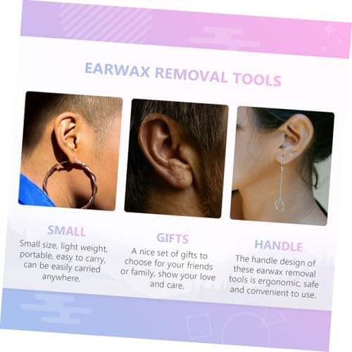 minkissy 200Pcs Disposable Ear Picking Tools with Double-Headed Cotton Swabs Ergonomic Lightweight Ear Wax Removal for Safe and Comfortable Ear Cleaning Portable