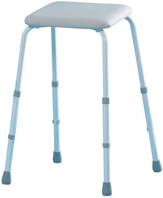Homecraft Sherwood Adjustable Stool, Adjustable Angled Seat for Rest & Support, Tall Chair with Comfortable Padding, Standing Assistance Padded Seat Stool, Nonslip Rubber Feet, Shower or Any Room