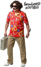 Fear and Loathing in Las Vegas Dr. Gonzo Costume for Adults - Includes Wig, Mustache, Sunglasses, & Floral Shirt