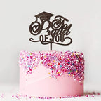 Graduation Cake Topper So Proud of You Cake Topper Wooden Brown Party Decoration Supplies Acrylic Graduate Cake Toppers