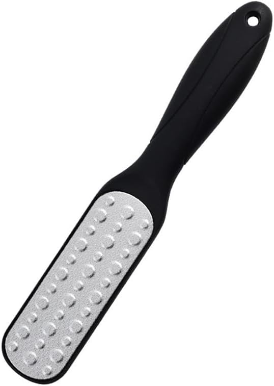 Double Sided Foot Rubbing Brush –Dead Skin Remover & Callus Exfoliator– Cracked Heel & Hard Skin Care for Men & Women(Black)