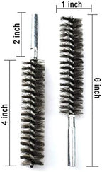 6pcs Pipe Cleaning Brush Set Stainless Steel Bristles, Stainless Steel Pipe Brush for Auto Parts,Bottles, Tubes, Etc.(1" 25mm)