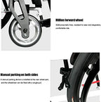 Drive Lightweight Sports Wheelchair with Handbrakes and Quick Release Rear Wheels Shock Absorber Trolley,White