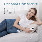Heating Pad for Back Pain Relief, ZUODUN Electric Heating Pads for Cramps with Auto Shut Off & 6 Heat Levels, Moist Heat Therapy, Machine Washable, LED Controller, Gifts for Women, Men, Blue