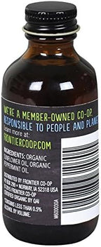 Frontier Peppermint Flavor Certified Organic, 2 Ounce Bottle (Pack of 2)
