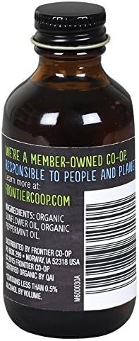 Frontier Peppermint Flavor Certified Organic, 2 Ounce Bottle (Pack of 2)