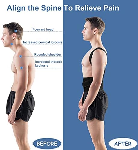 Back Brace Posture Corrector for Women and Men - Adjustable Posture Back Brace for Upper and Lower Back Pain Relief - Improve Back Posture and Lumbar Support,XX-Large(Waist:42-48 Inches)