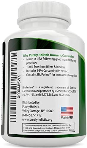 Turmeric Curcumin with BioPerine - 120 Vegan Capsules - 700mg of Tumeric per Capsule - with Black Pepper Extract 95% Curcuminoids