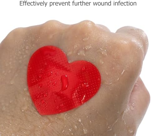Heart-Shaped Bandages - 25Pcs Waterproof Adhesive Patches - Portable Variety Pack - Bulk for Outdoor Care