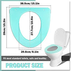 Adult Folding Toilet Pad Toilet Seat Plastic Toilet Cushion Washable Foldable Portable Toilet Seat Cover for Home Travel Office (Green)