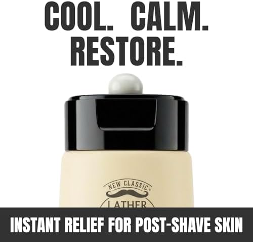 Lather & Wood Unscented Aftershave Balm for Men – Soothes Razor Burn, Hydrates & Restores Skin – Alcohol Free, Non-Greasy Formula - 2oz