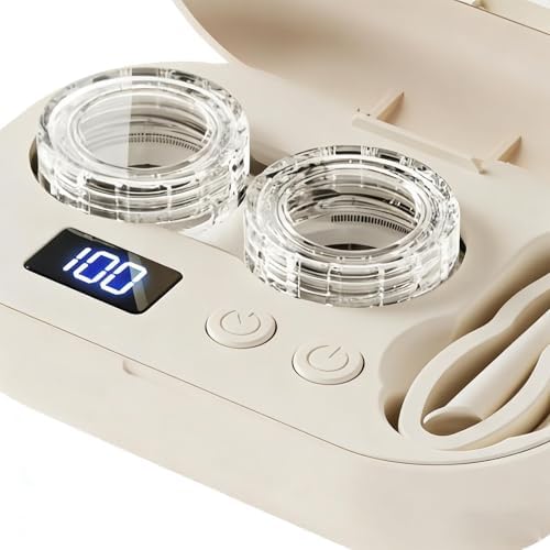 Contact Lens Cleaner Machine - Ultrasonic Small Daily Supplies | Contact Lens Case,for Gym Sports Running Fitness Outdoor Travel Office Hotel