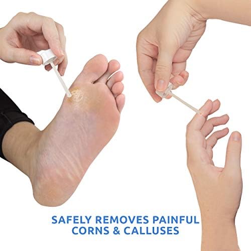 Maximum Strength Liquid Corn & Callus Remover for Feet & Hands with Salicylic Acid, Effective Corn and Callus Remover for Toes & Fingers with Applicator, 0.33 Oz, 4 Piece Set