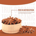 True Organic Premium Vietnam Star Anise-4oz |Certified USDA Organic |Premium Quality for Tea,Cooking & Baking