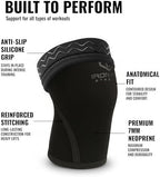 Iron Bull Strength Knee Sleeves 7mm (1 Pair) - Compression Brace & Knee Sleeve For Weightlifting, Powerlifting & Cross Training - Knee Support for Squats - Men & Women