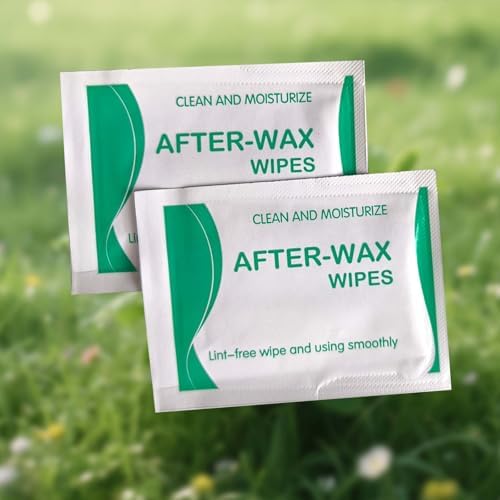After Wax Wipes 30pcs - Post Hair Removal Oil Wipes for Effortless Residue Removal & Skin Calming with Aloe & Prunus Oil - Refill Pack for Face and Body Treatment