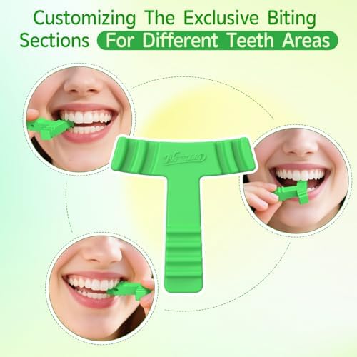 2 Pcs Chewies for Invisalign Aligners, Orthodontic Aligner Chewies Chompers Aligner Trays Seaters Durable Medical Grade Silicone Compatible with Invisible Braces (Green)