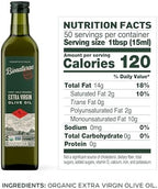 Bionaturae Extra Virgin Olive Oil - Organic Olive Oil, Non-GMO, USDA Certified Organic, Recyclable Glass, 100% Authentic Italian Olive Oil, Made in Italy - 25.4 Fl Oz