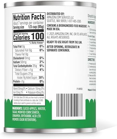 Amazon Grocery, Apple Pie Filling, 20 Oz