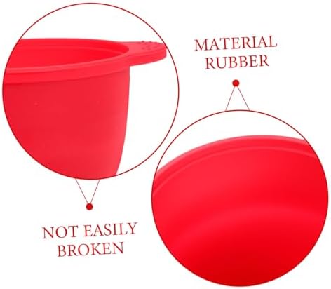 FRCOLOR Foldable Silicone Wax Warmer Liner Multi-purpose Wax Pot for Hard Beads Sugar Durable Easy to Use Mixing Bowl for Hair Removal and Facial Masks Red