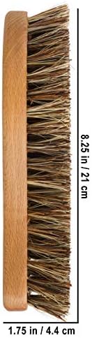 REDECKER S-Shaped Union Fiber Scrub Brush with Oiled Beechwood Handle, 8-1/4 inches, S-Shaped Easily Reaches Corners, Made in Germany - Wood Scrub Brush - Wooden Cleaning Brush