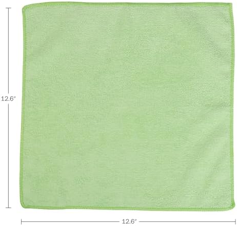 Stalwart Microfiber Cleaning Cloth Set - 24-Pack of Microfiber Towels for Cars, Home, and Kitchen - Lint-Free Absorbent 12.6-Inch Cleaning Rags