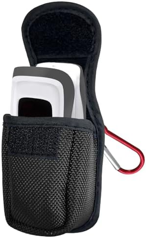 Fingertip Pulse Oximeter Case with Carabiner, Black Nylon Carrying Pouch, Suitable for travel or home(only case)