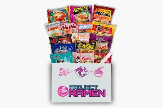 Project Ramen Mystery Box Variety Pack, 16 Packages Assorted Asian Instant Noodles, 8 Unique Flavors, 3 lb