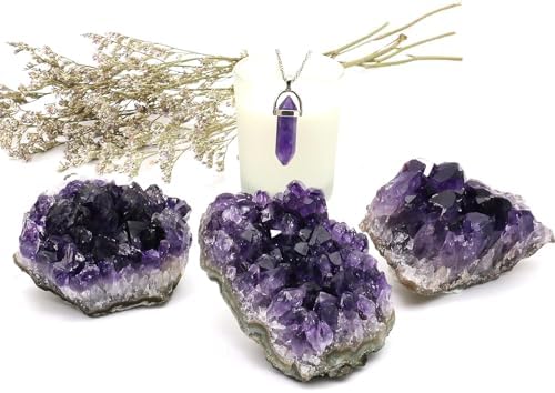 Amethyst Crystals, Amethyst Clusters, Amythestyst Crystals, Amathesis Crystal, Raw Amethyst Stone, Natural Amethyst Geode Cave Healing Crystal Stones, Purple Crystal, Amatista, About 0.1 Lb