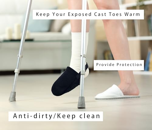 Protective Foot Cast Socks Toe Covers Soft Warm Cast Toe Protector Cast Sock Toe Cover for Men and Women, Adjustable Cast Socks for Leg Cast Cover Foot and Ankle, Plus Size Sock for Casts Adults-1Pack