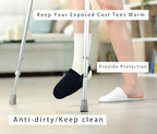 Protective Foot Cast Socks Toe Covers Soft Warm Cast Toe Protector Cast Sock Toe Cover for Men and Women, Adjustable Cast Socks for Leg Cast Cover Foot and Ankle, Plus Size Sock for Casts Adults-1Pack
