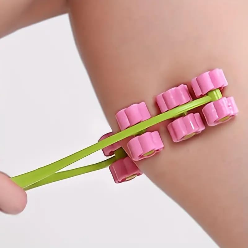 Flower Shaped Face Massager Roller, Plastic Facial Massage for V Face Pull Tight Firming