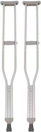 PCP Aluminum Crutches, Push Button Adjustable Height, Lightweight, 1 Pair, Adult Tall Size (5'10" to 6'6")