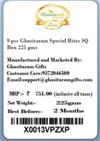 Ghasitaram Gifts Diwali Gifts Diwali Sweet - 9 pcs Ghasitaram Special Bites SQ Box