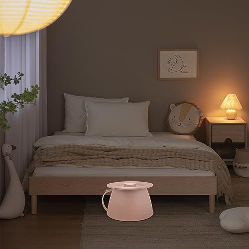 GANAZONO Chamber Pot with Lid Portable Urine Bucket and Spittoon Bedpan Lightweight Plastic Toilet Pot for Elderly Women Men 8.66X8.66X5.31 Inches