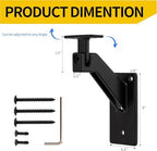 Handrails Kit for Indoor Stairs & Outdoor Stairs，Modern Aluminum Handrail Set,2" X1" Grab bar with ADA 90° wall Return end，Adjustable 304 Stainless Steel Brackets ADA (Matte Black, 3 FT)
